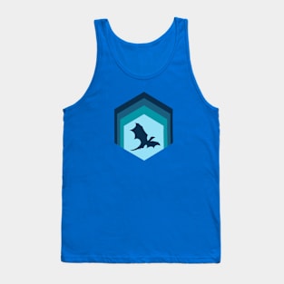 Flying Dragon | Blue Hexagon Tank Top